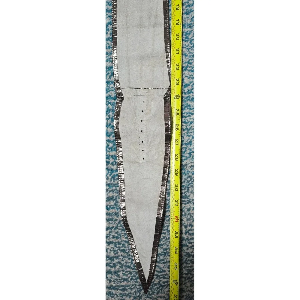 Metallic Silver Women's Adjustable Belt Gold Leaf Clasp‎ 36 Inches (T)